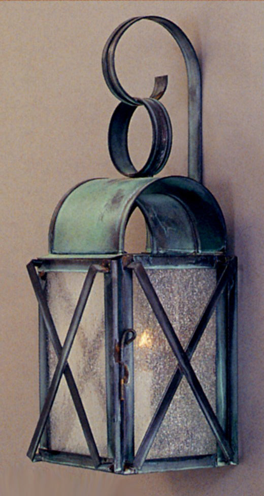Genie House Lighting 57501VGS Cottage One Light Wall Mount Outdoor Verde