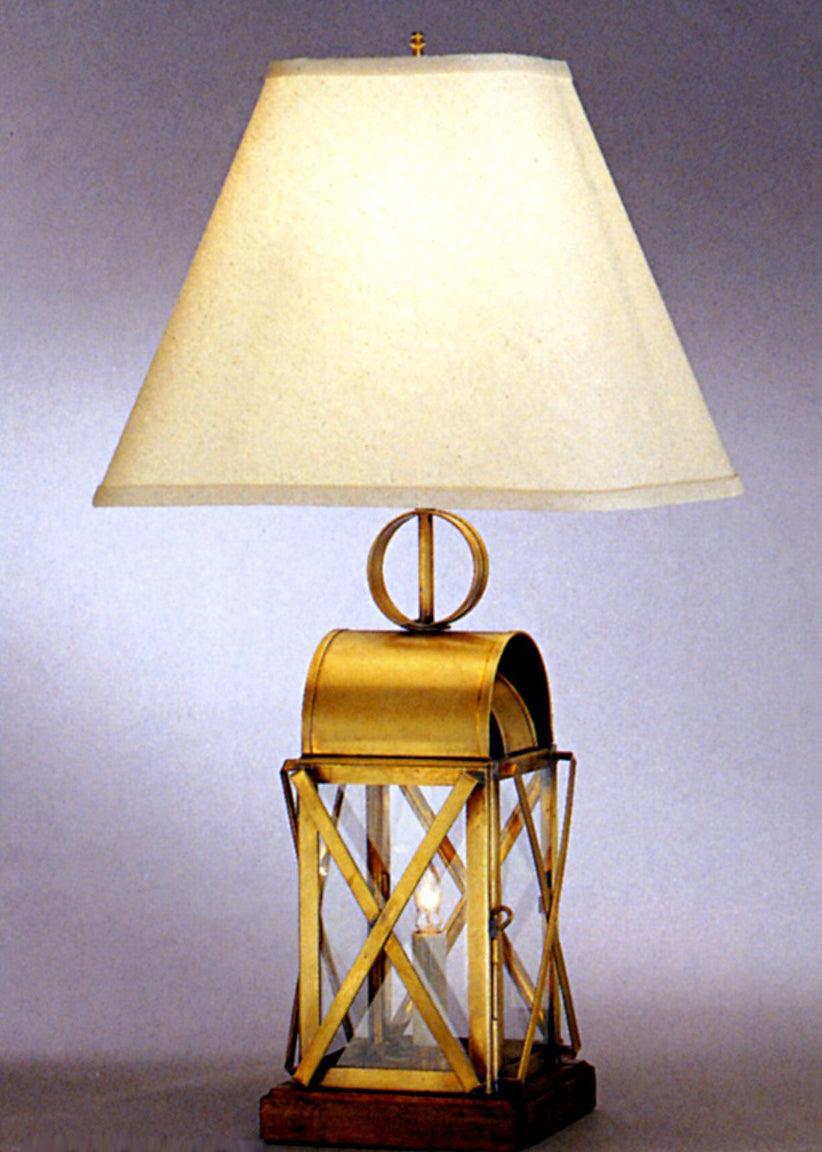 Genie House Lighting 57707ABC Cottage Two Light Portable Lamp Lamp Brass - Antique