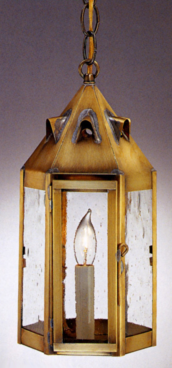 Genie House Lighting 68003ABSS Summit One Light Pendant Outdoor Brass - Antique