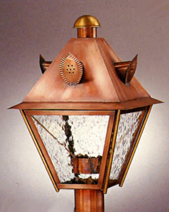 Genie House Lighting 81102ACSS 811 Series Post Mount Outdoor Copper/Antique/Verde