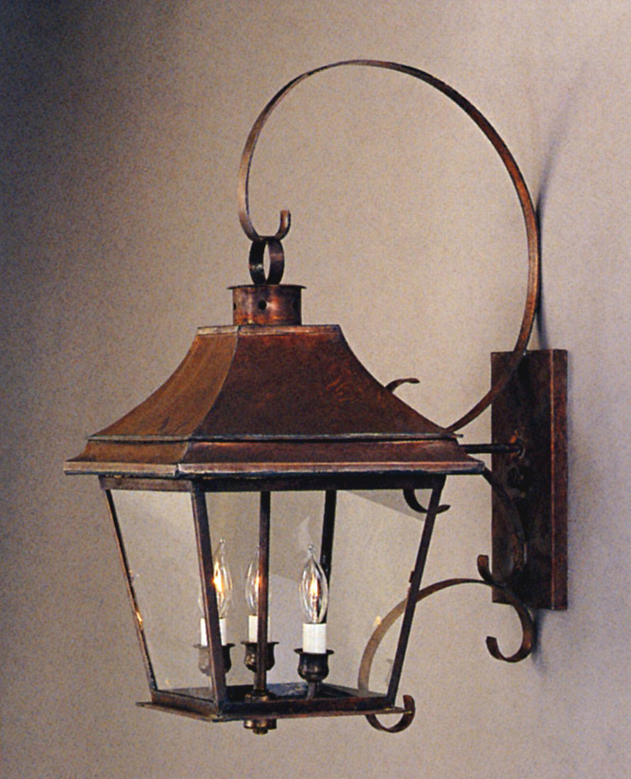 Genie House Lighting 88311DBC Forte Three Light Wall Mount Outdoor Bronze / Dark
