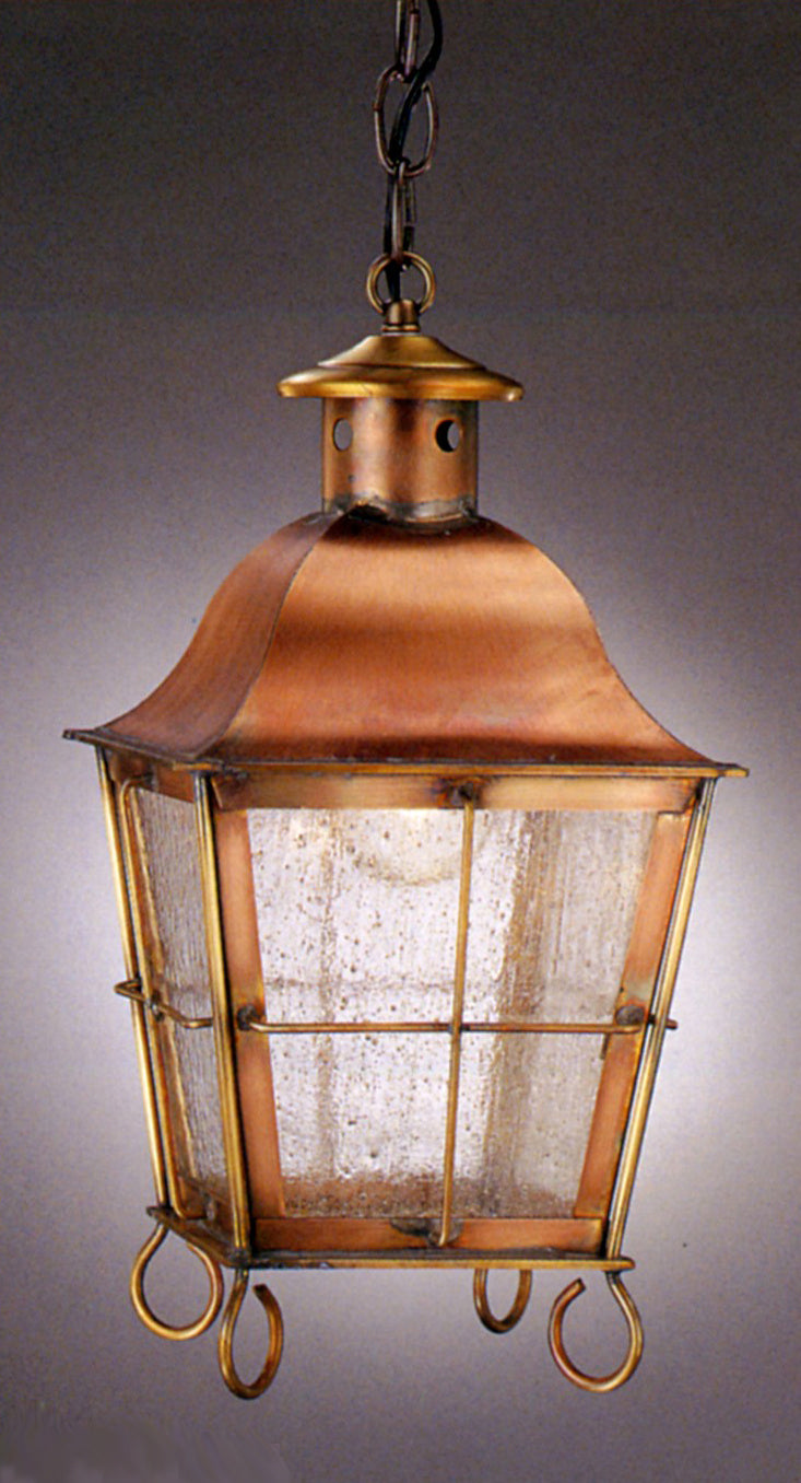 Genie House Lighting 89503ACS Pearl One Light Pendant Outdoor Copper/Antique/Verde