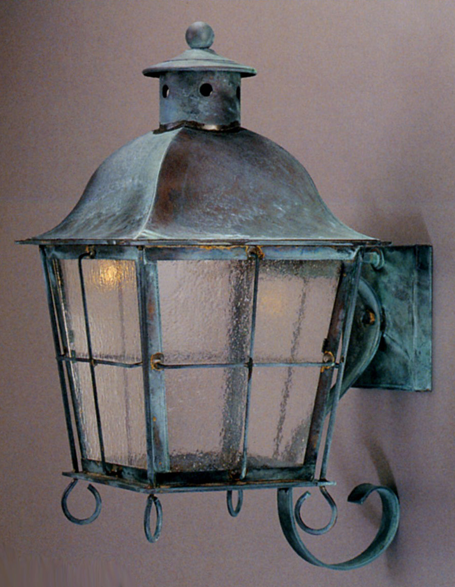 Genie House Lighting 89511VGS Pearl One Light Wall Mount Outdoor Verde