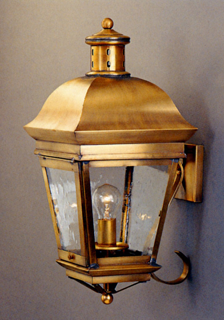 Genie House Lighting 89701ABSS Rosalyne One Light Wall Mount Outdoor Brass - Antique