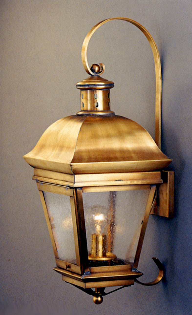 Genie House Lighting 89701TSABS Rosalyne One Light Wall Mount Outdoor Brass - Antique
