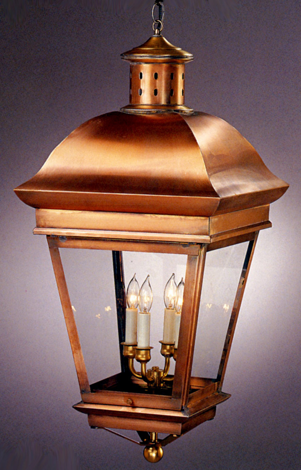 Genie House Lighting 89723ACC Rosalyne Four Light Pendant Outdoor Copper/Antique/Verde