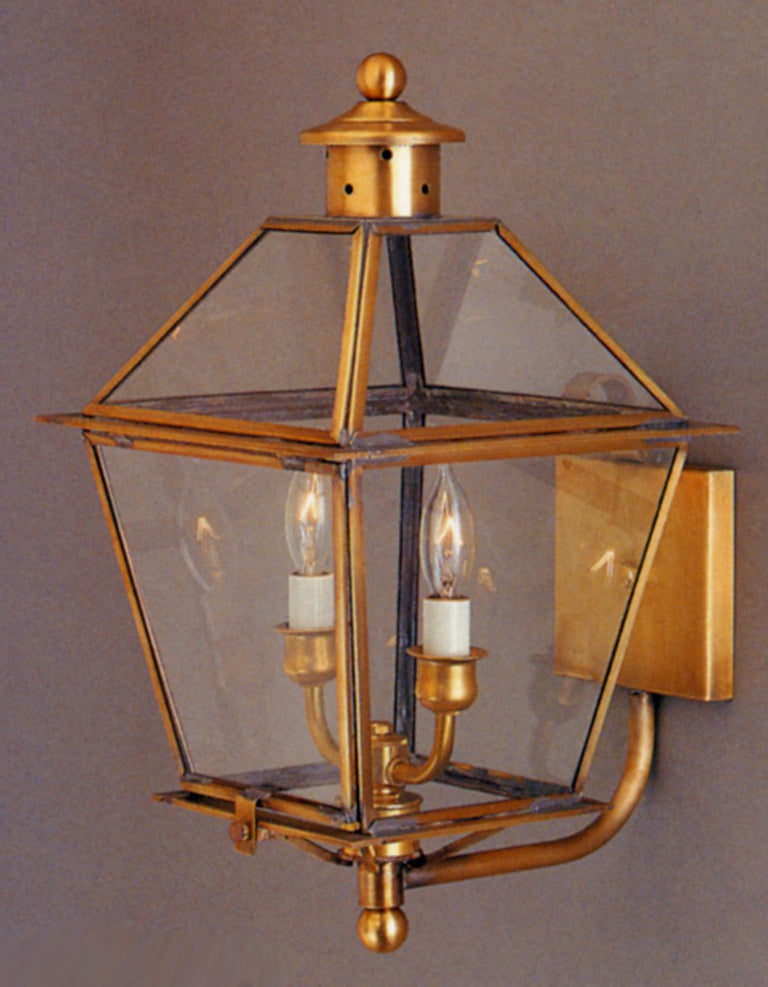 Genie House Lighting 91411ABC Kojan Two Light Wall Mount Outdoor Brass - Antique