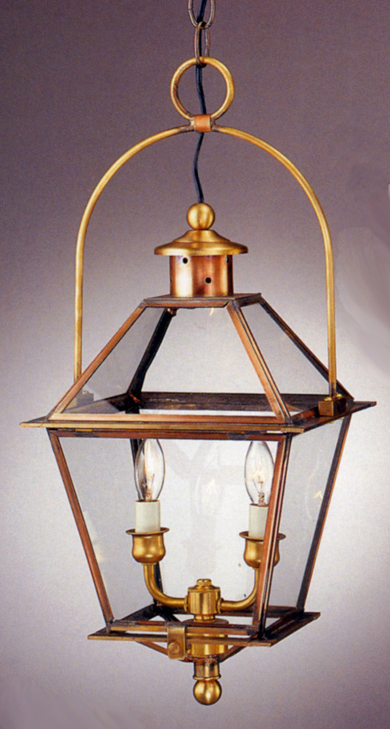 Genie House Lighting 91413/BACC Kojan Two Light Pendant Outdoor Copper/Antique/Verde