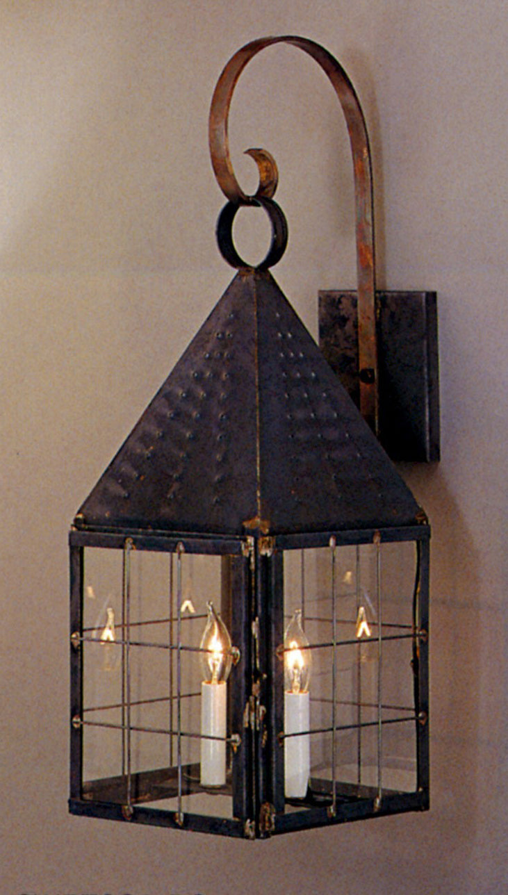 Genie House Lighting CW57921DCC Jamestown Two Light Wall Mount Outdoor Copper/Antique/Verde