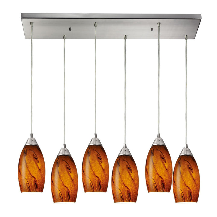 Elk Galaxy 20001/6RC-BG Pendant Light - Satin Nickel