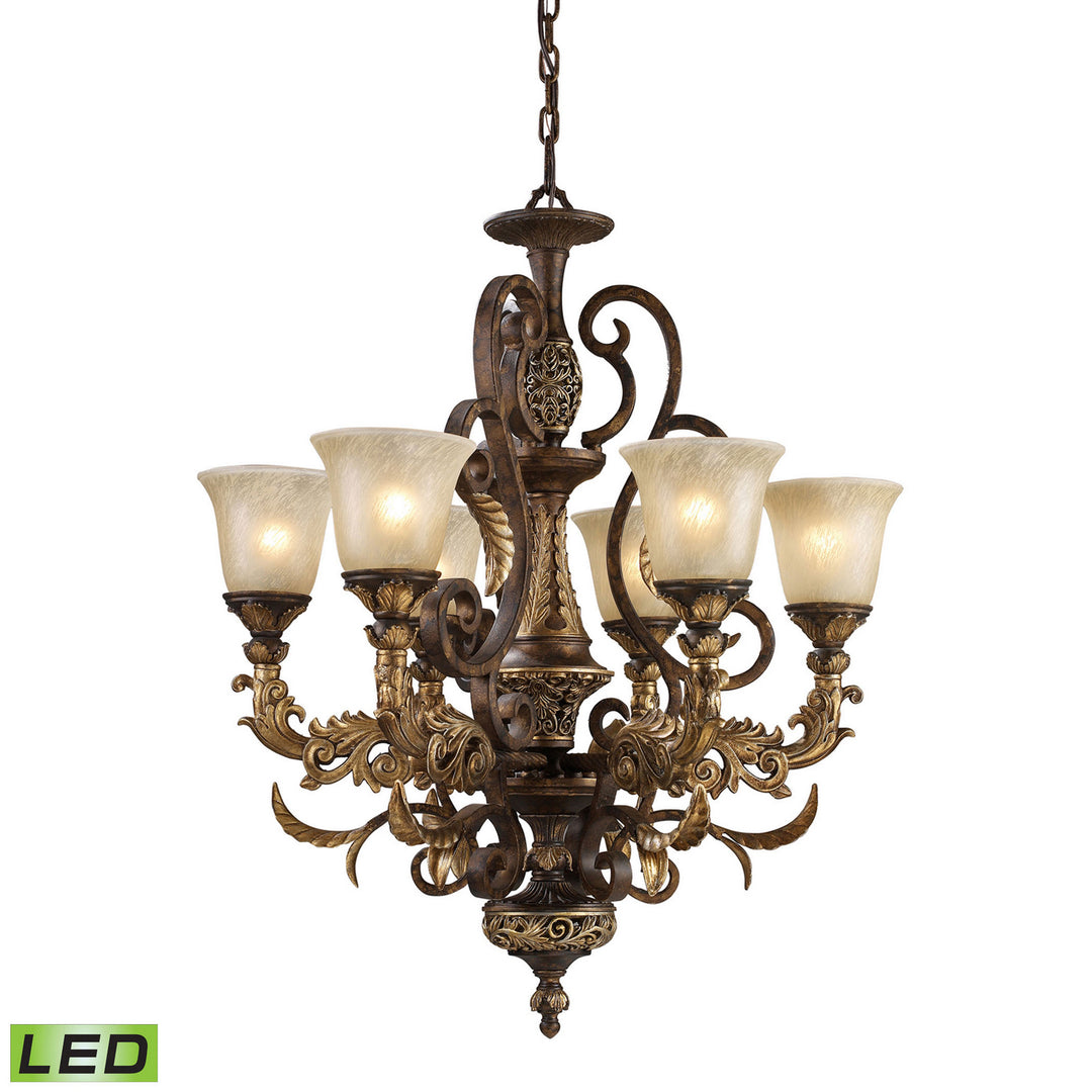 Elk Regency 2163/6-LED Chandelier Light - Burnt Bronze