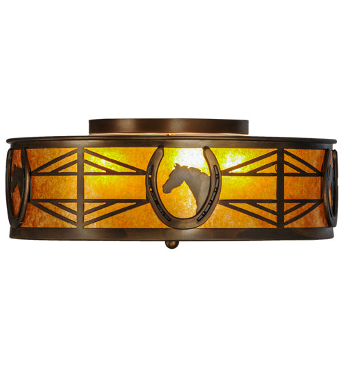 Meyda Tiffany Horseshoe 51414 Ceiling Light - Antique Copper