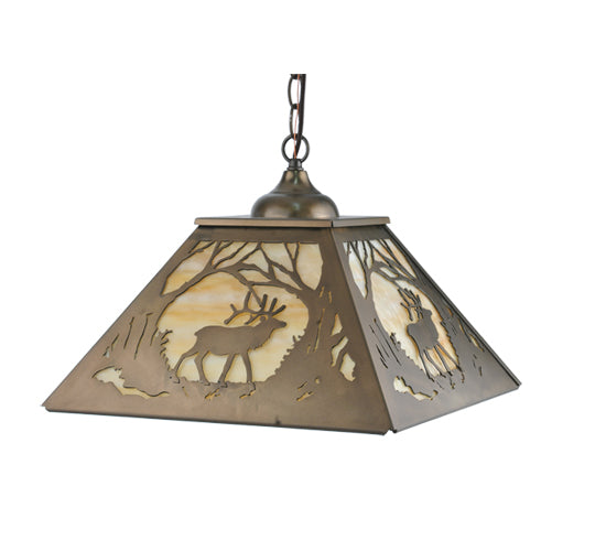 Meyda Tiffany Elk At Dawn 51426 Pendant Light - Antique