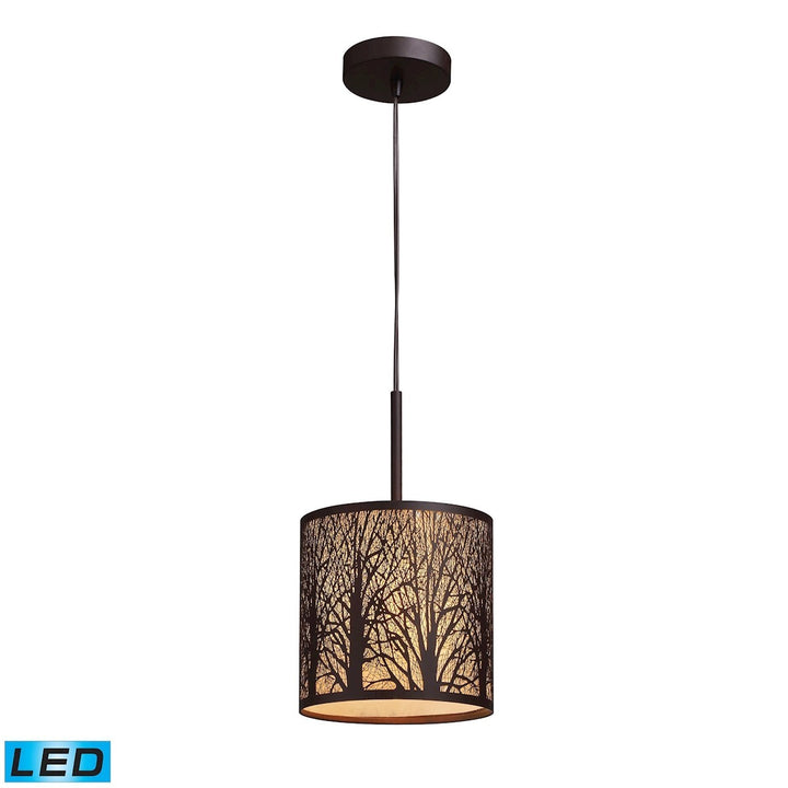 Elk Woodland Sunrise 31073/1-LED Pendant Light - Aged Bronze