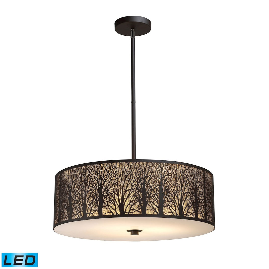 Elk Woodland Sunrise 31075/5-LED Pendant Light - Aged Bronze