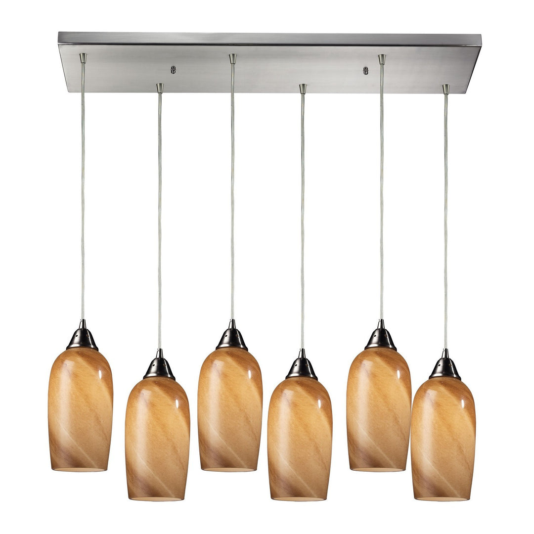 Elk Sandstone 31137/6RC Pendant Light - Satin Nickel