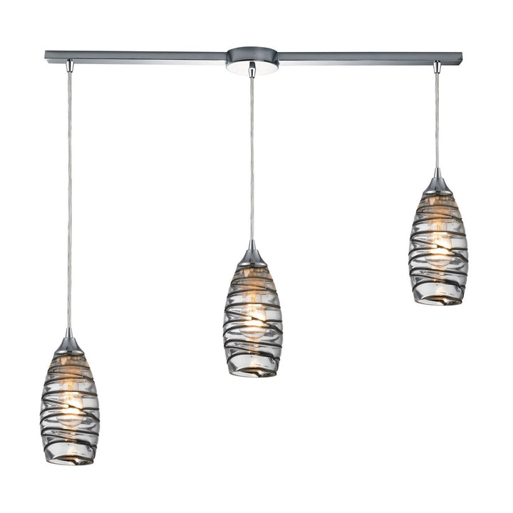 Elk Twister 31338/3L-VINW Pendant Light - Polished Chrome