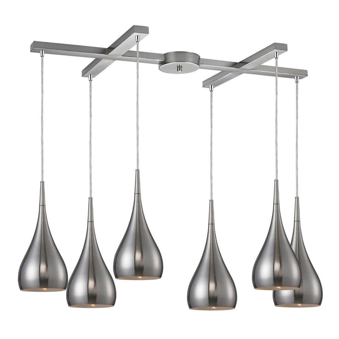 Elk Lindsey 31341/6SN Pendant Light - Satin Nickel