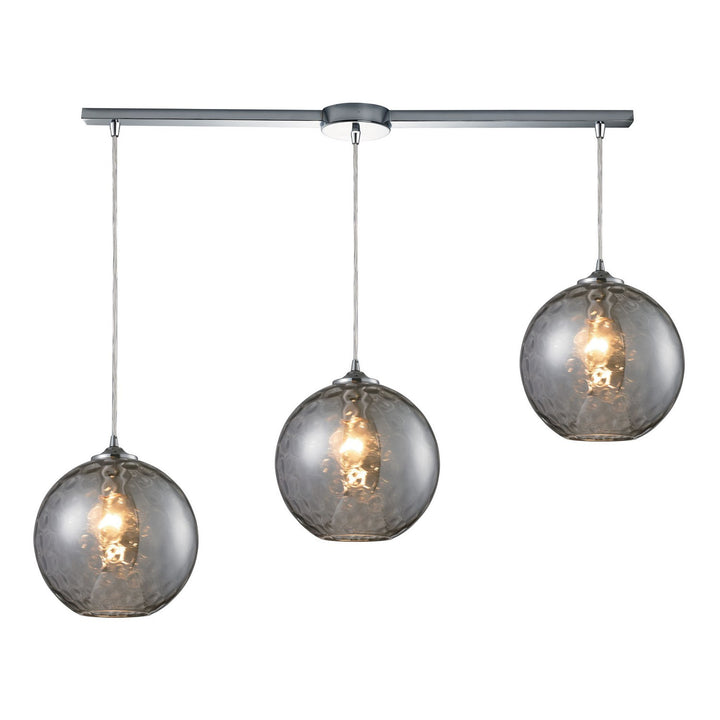 Elk Watersphere 31380/3L-SMK Pendant Light - Polished Chrome