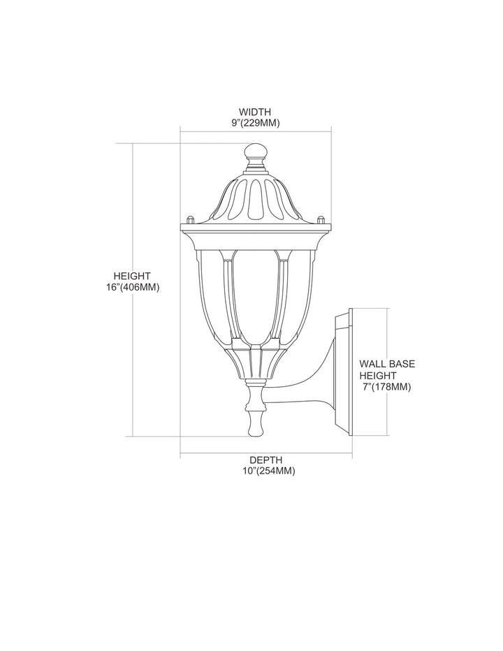 Elk Lighting 45001/1  Glendale Outdoor Regal Bronze