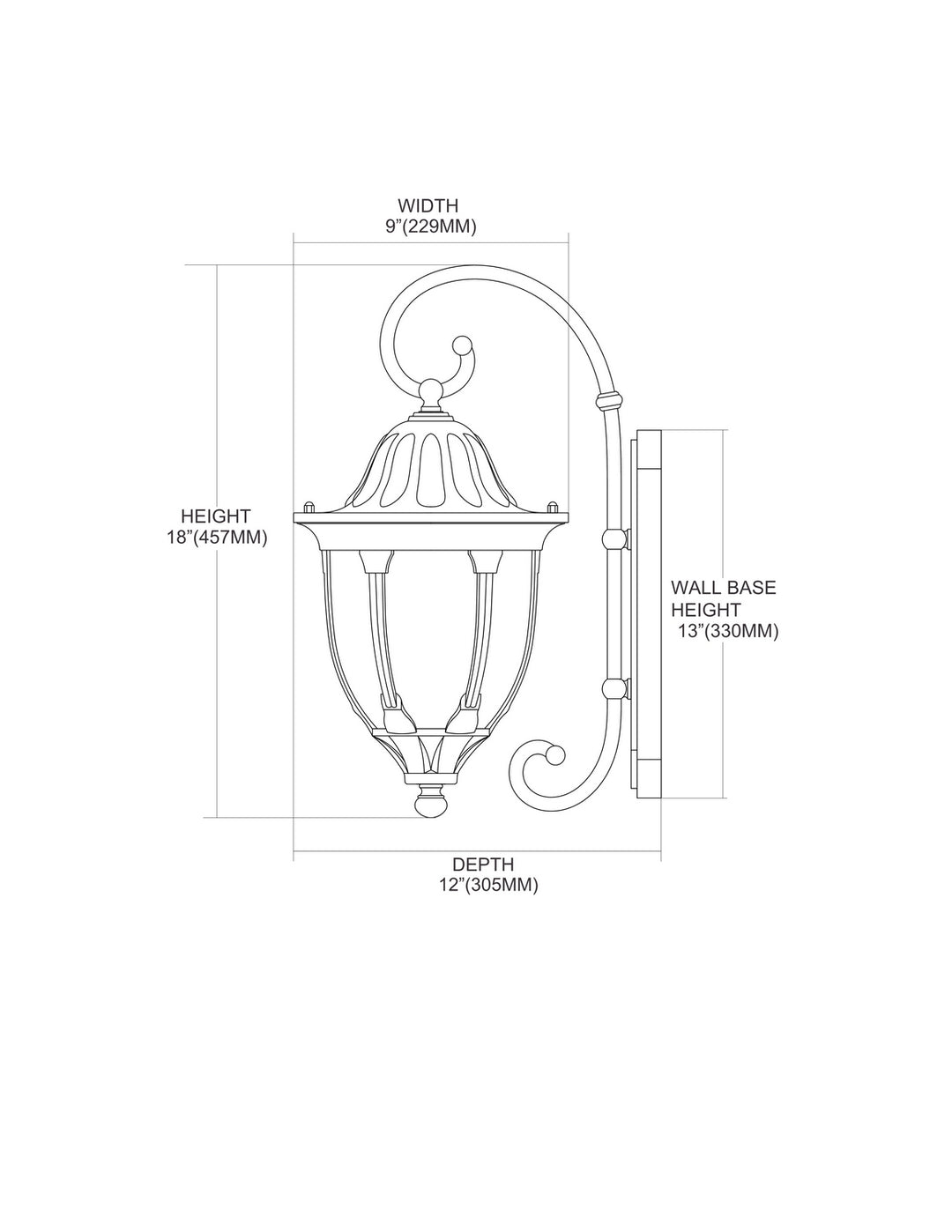 Elk Lighting 45003/1  Glendale Outdoor Regal Bronze