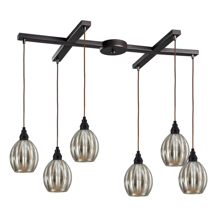 Elk Danica 46007/6 Pendant Light - Oiled Bronze