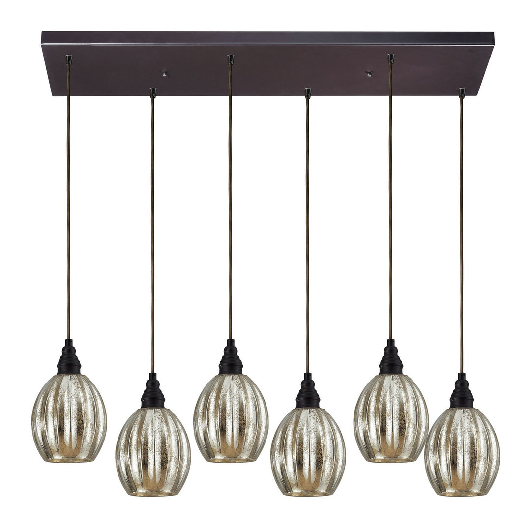 Elk Danica 46007/6RC Pendant Light - Oiled Bronze