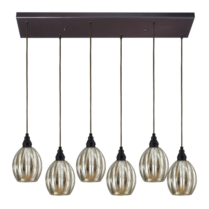 Elk Danica 46007/6RC Pendant Light - Oiled Bronze
