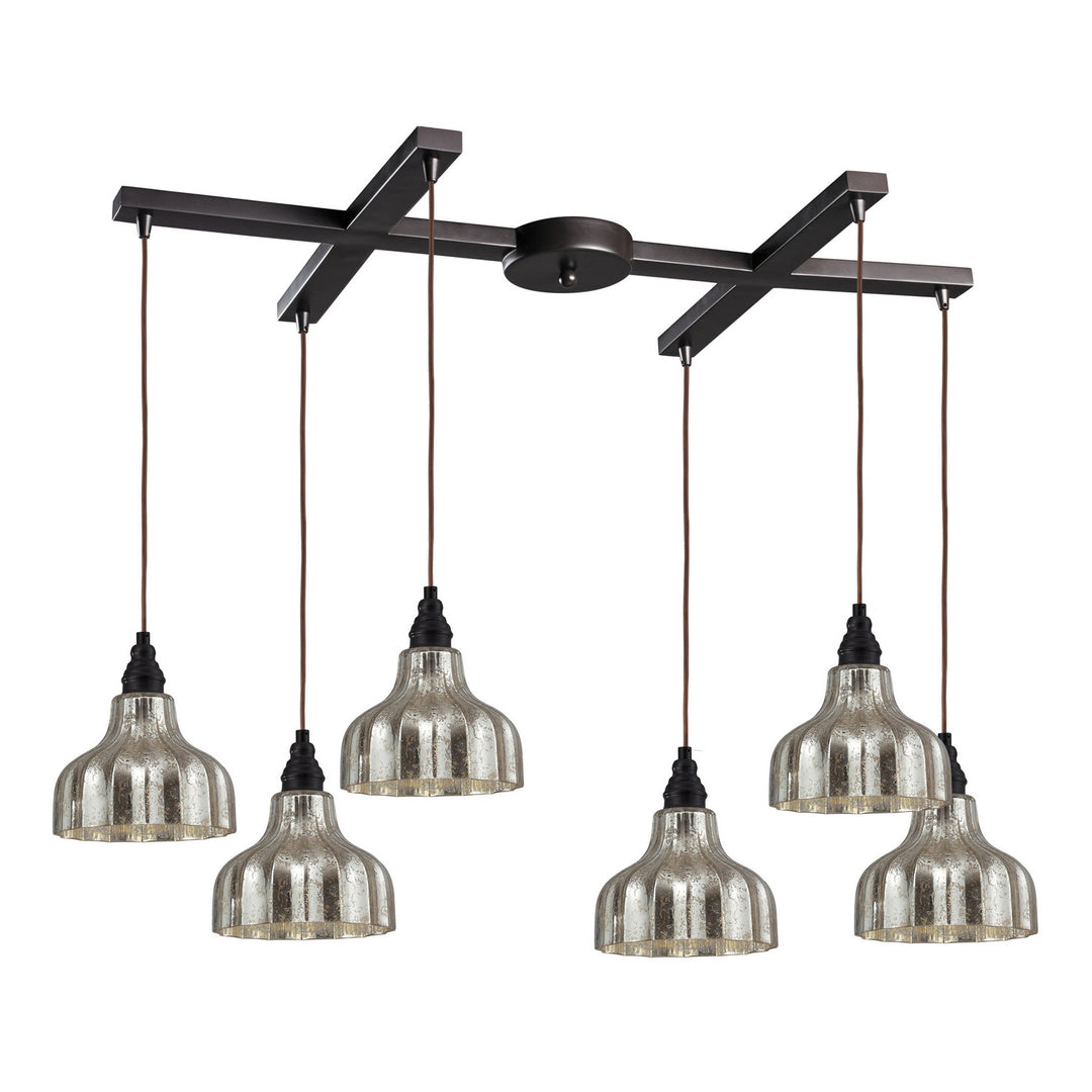 Elk Danica 46008/6 Pendant Light - Oiled Bronze