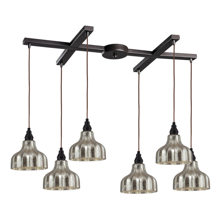 Elk Danica 46008/6 Pendant Light - Oiled Bronze