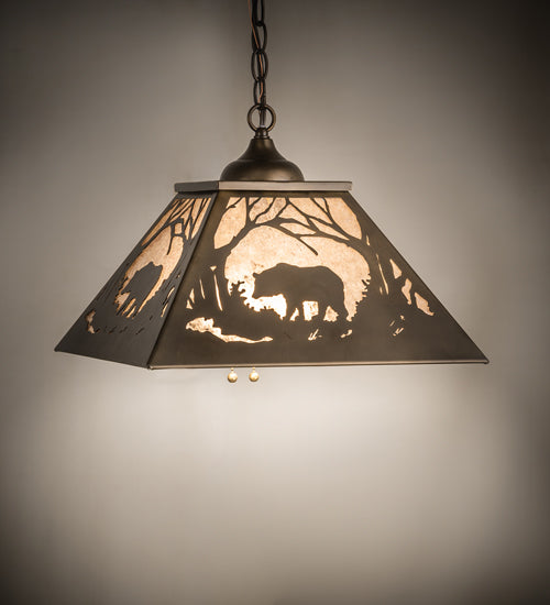 Meyda Tiffany Bear At Dawn 51489 Pendant Light - Antique Copper