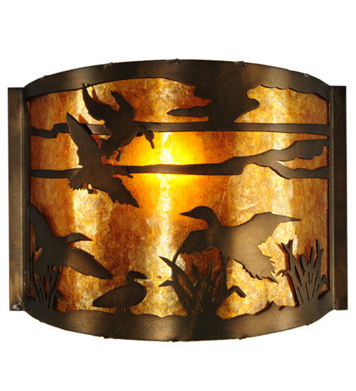 Meyda Tiffany Ducks In Flight 51492 Wall Light - Antique Copper