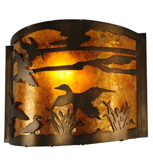 Meyda Tiffany Ducks In Flight 51492 Wall Light - Antique Copper