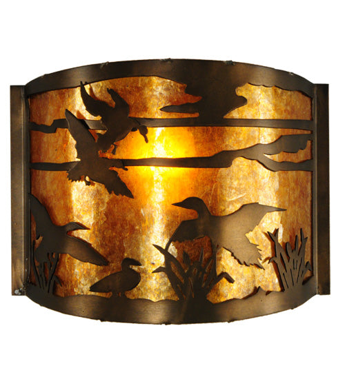 Meyda Tiffany Ducks In Flight 51492 Wall Light - Antique Copper