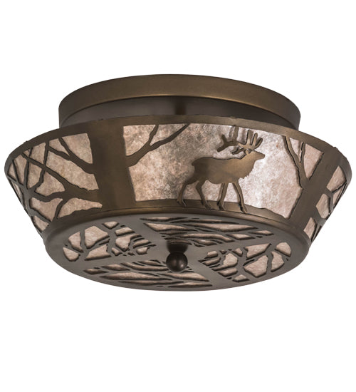 Meyda Tiffany Elk On The Loose 51495 Ceiling Light - Antique Copper