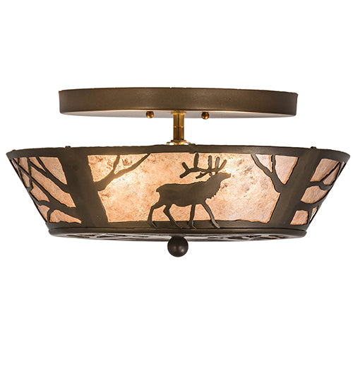 Meyda Tiffany Elk On The Loose 51495 Ceiling Light - Antique Copper