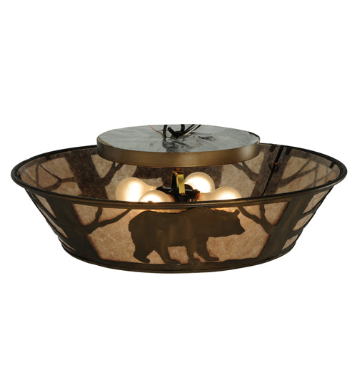 Meyda Tiffany Bear On The Loose 51497 Ceiling Light - Antique Copper