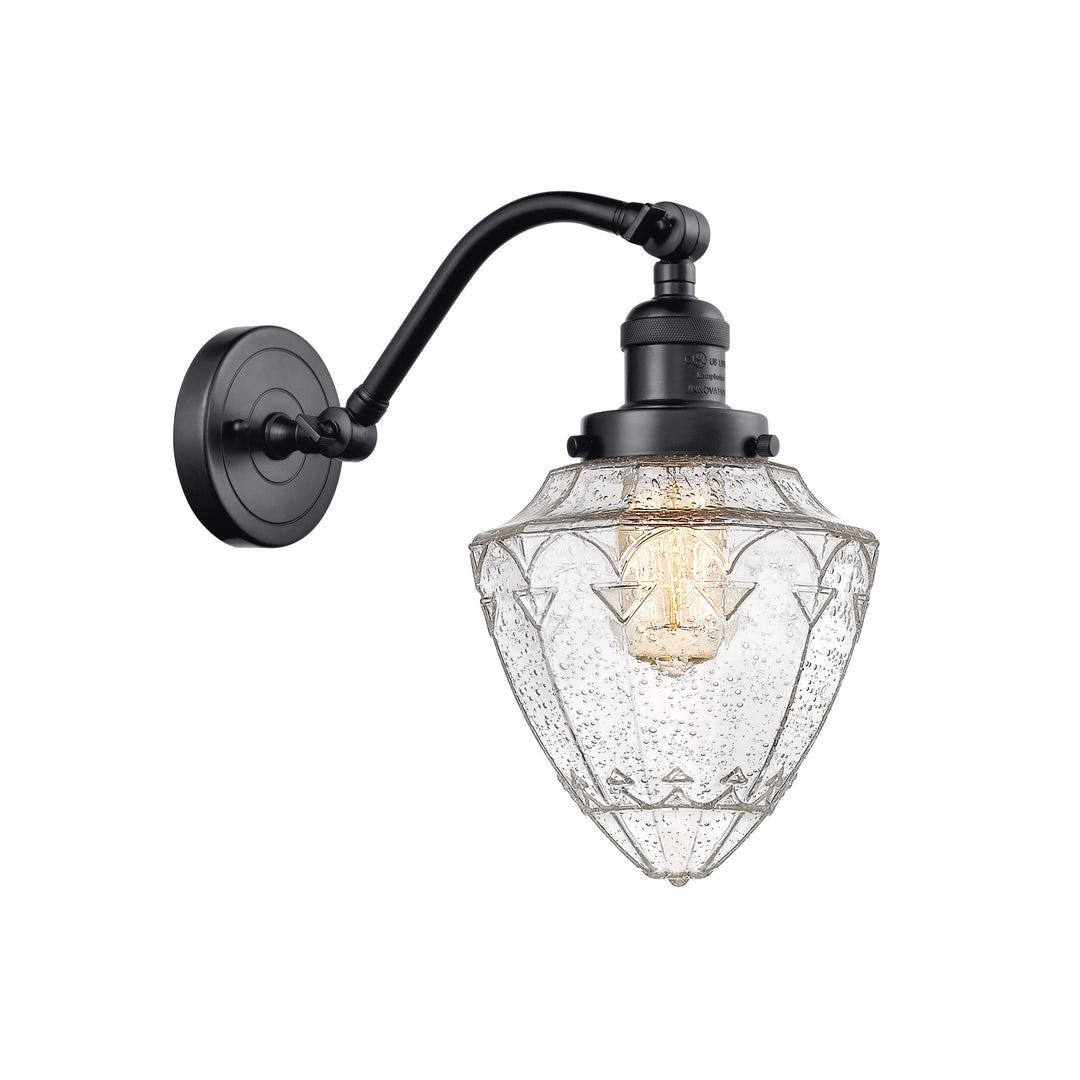 Innovations Franklin Restoration 515-1W-BK-G664-7 Wall Sconce Light - Matte Black