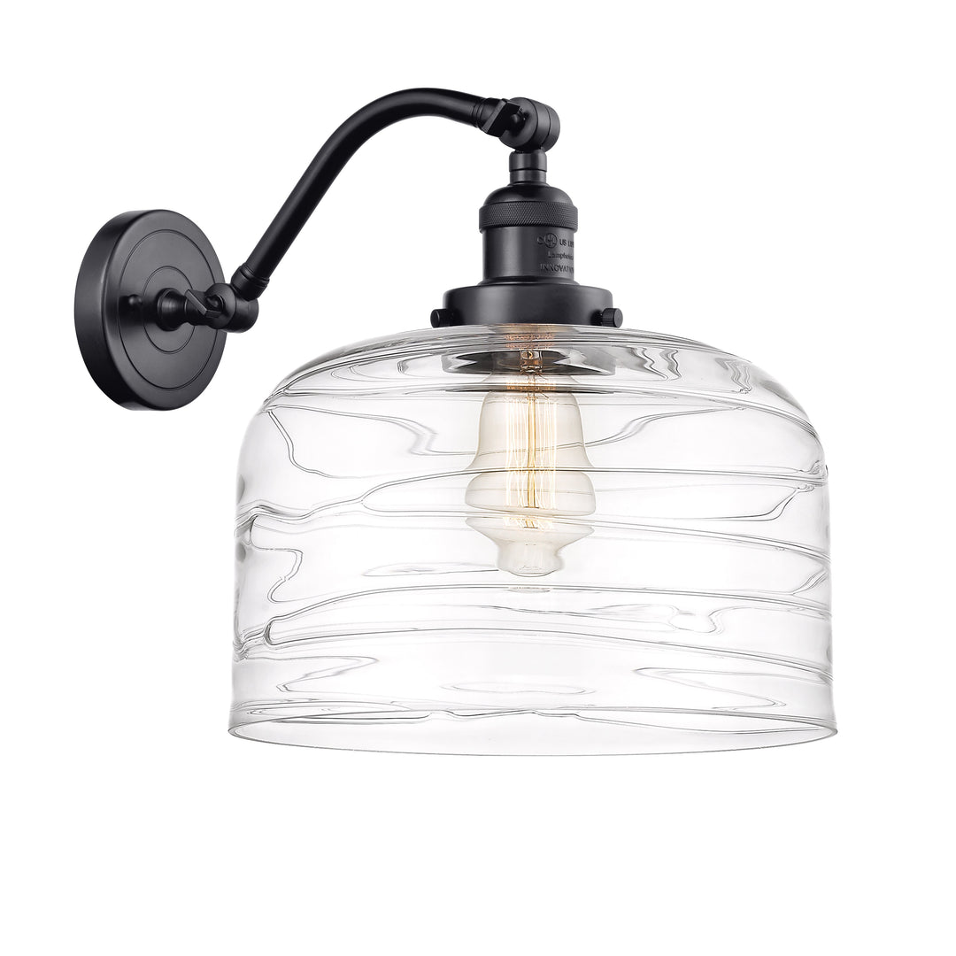 Innovations Franklin Restoration 515-1W-BK-G713-L-LED Wall Sconce Light - Matte Black