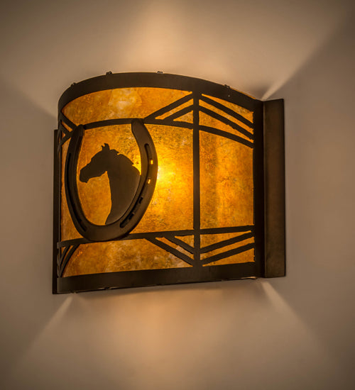 Meyda Tiffany Horseshoe 51502 Wall Light - Antique Copper