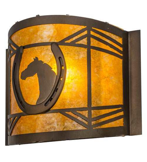 Meyda Tiffany Horseshoe 51502 Wall Light - Antique Copper