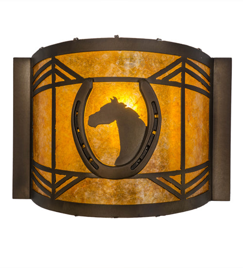 Meyda Tiffany Horseshoe 51502 Wall Light - Antique Copper