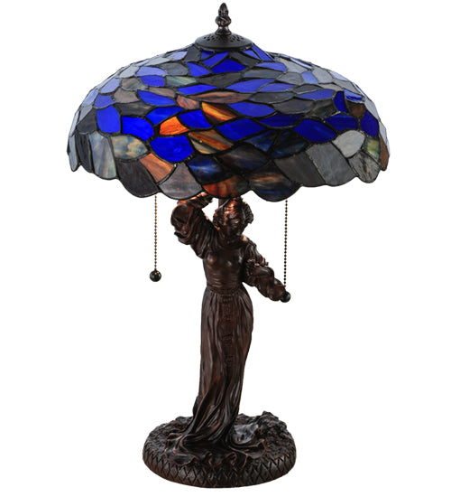 Meyda Tiffany Lighting 51565 Maxfield Parrish Two Light Table Lamp Lamp Bronze / Dark