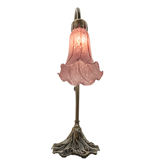 Meyda Tiffany Lighting 51594 Lavender One Light Mini Lamp Lamp Brass - Antique