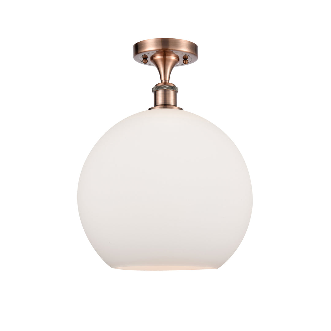 Innovations Ballston 516-1C-AC-G121-12-LED Ceiling Light - Antique Copper