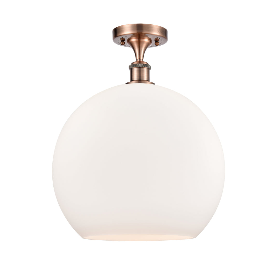 Innovations Ballston 516-1C-AC-G121-14-LED Ceiling Light - Antique Copper