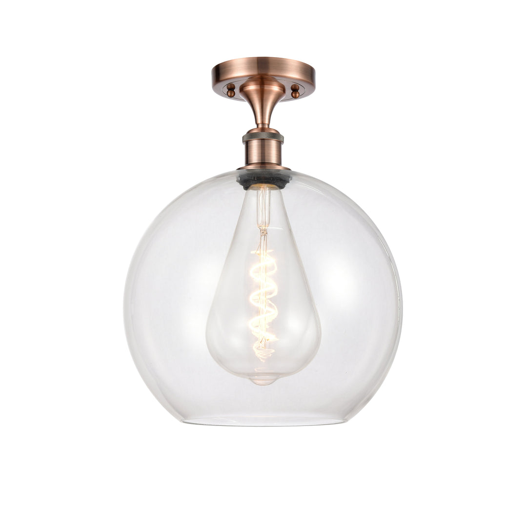 Innovations Ballston 516-1C-AC-G122-12-LED Ceiling Light - Antique Copper