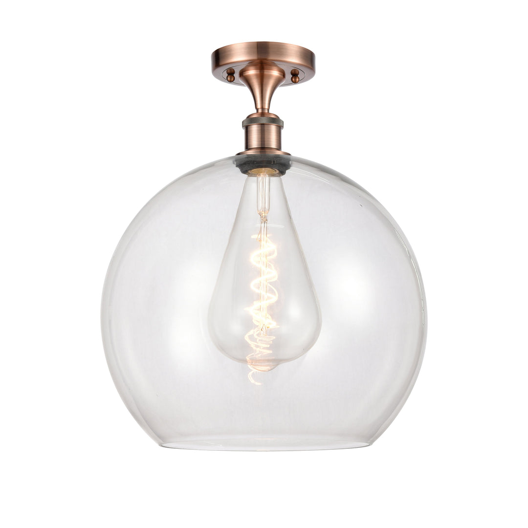 Innovations Ballston 516-1C-AC-G122-14-LED Ceiling Light - Antique Copper