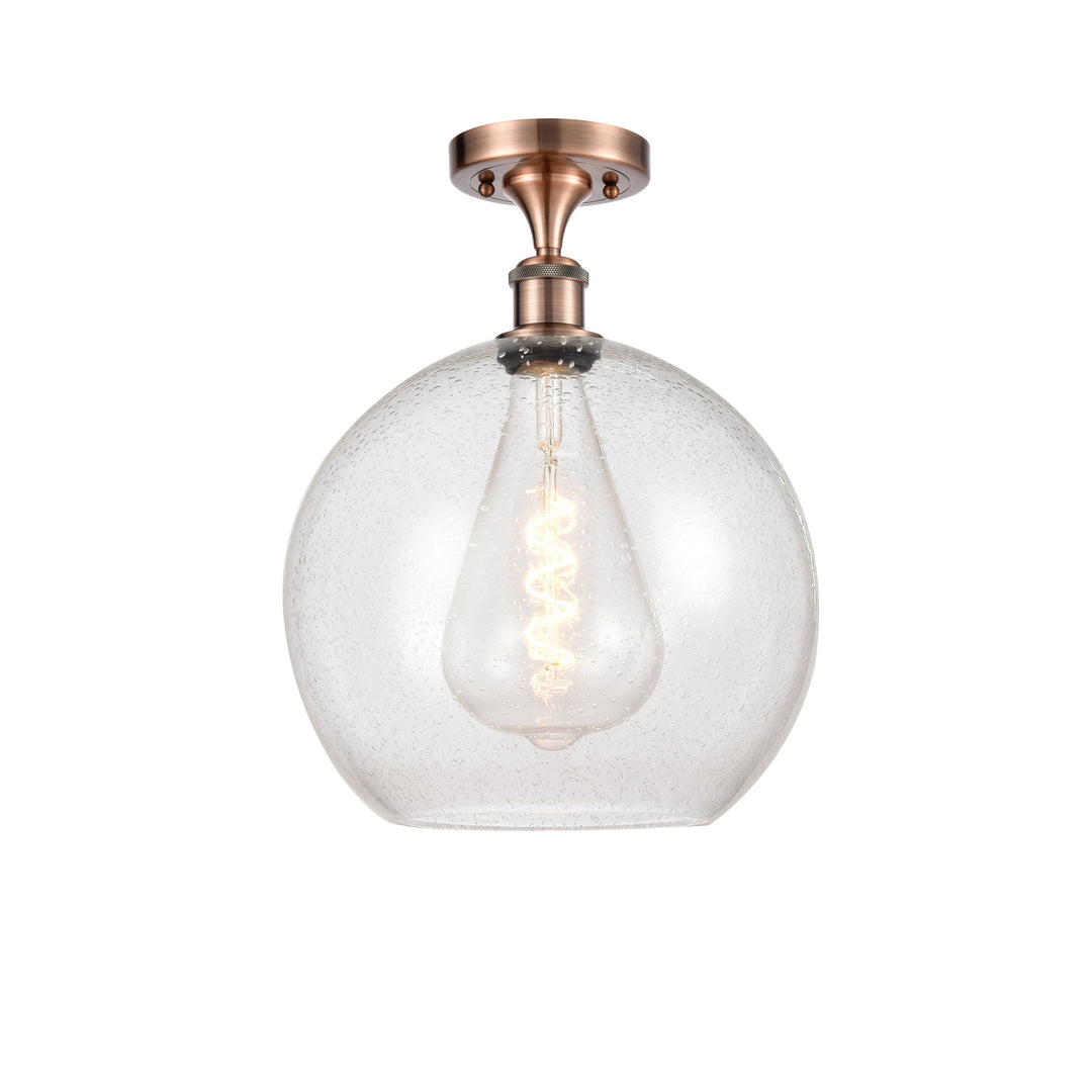 Innovations Ballston 516-1C-AC-G124-12-LED Ceiling Light - Antique Copper