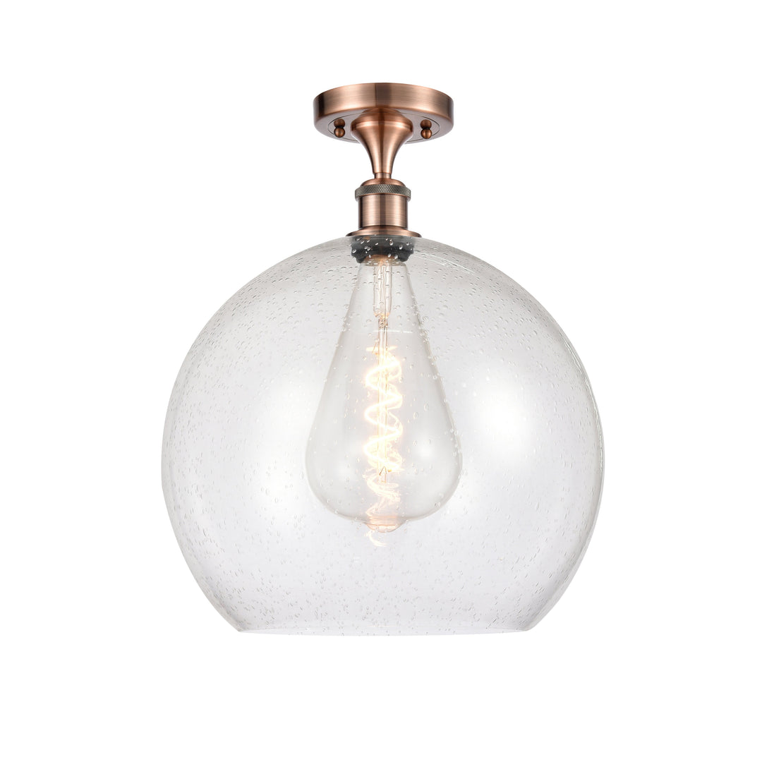 Innovations Ballston 516-1C-AC-G124-14-LED Ceiling Light - Antique Copper